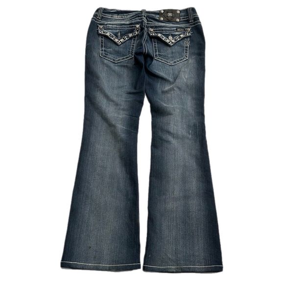 MISS ME SIGNATURE BOOT HEAVY STITCH FLAP POCKET DENIM JEANS SIZE 31 - Picture 1 of 7